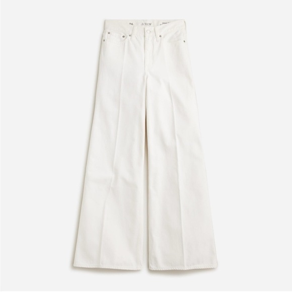 J. Crew High-rise superwide-leg‎ jean in white size 26 NWT BX951 - Picture 4 of 12
